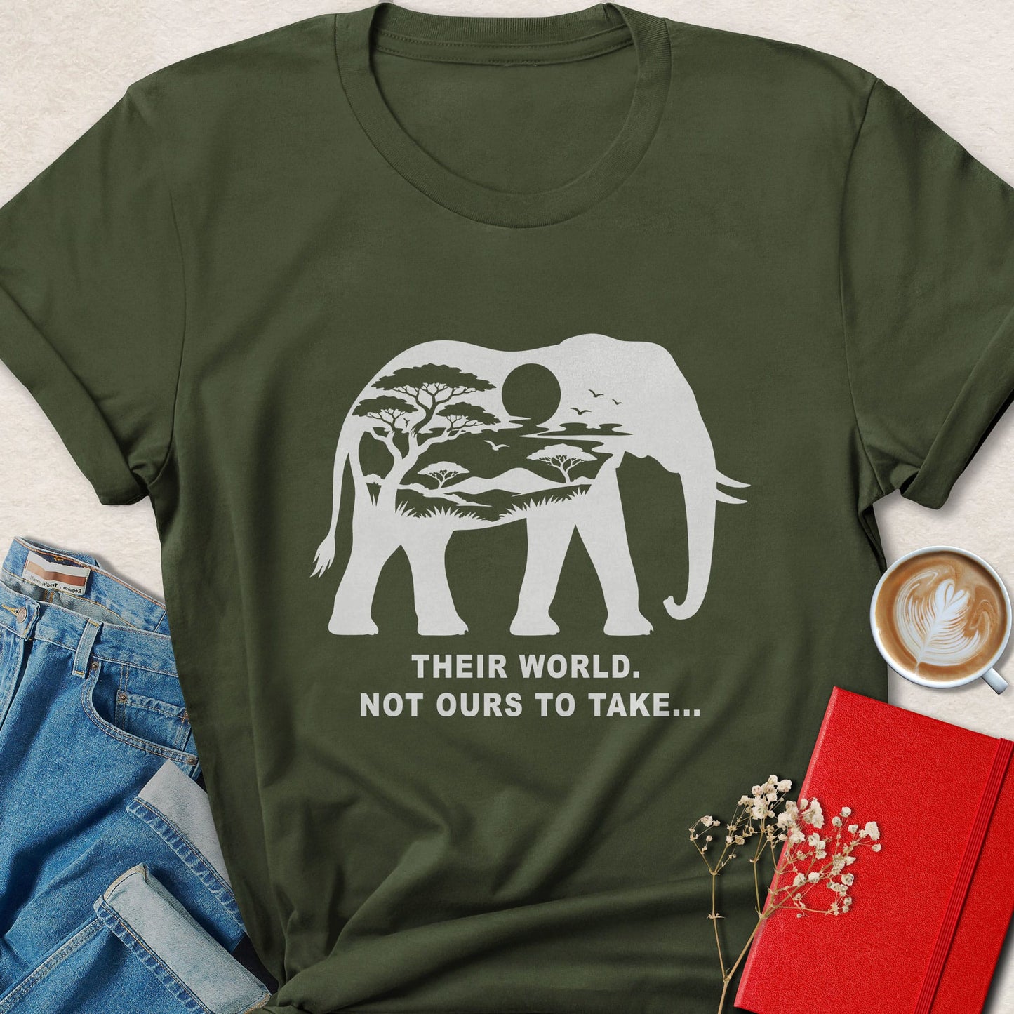 Their World Not Ours to Take Elephant Wildlife T-shirt