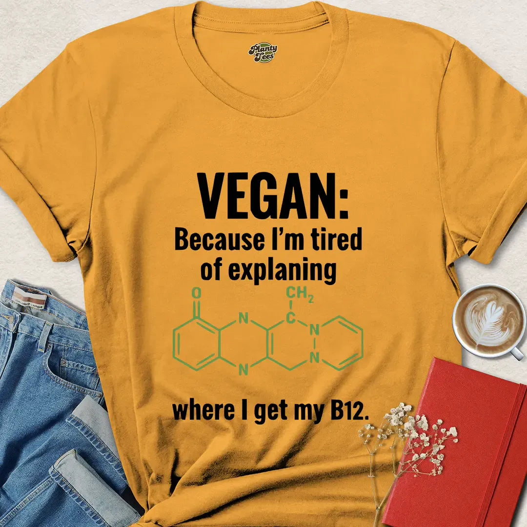 Vegan B12 Shirt – Science-Backed Funny Tee for Plant-Based Pride