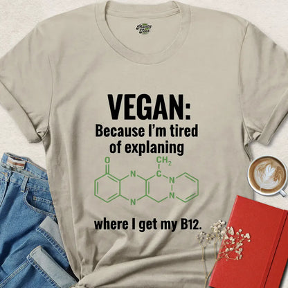 Vegan B12 Shirt – Science-Backed Funny Tee for Plant-Based Pride
