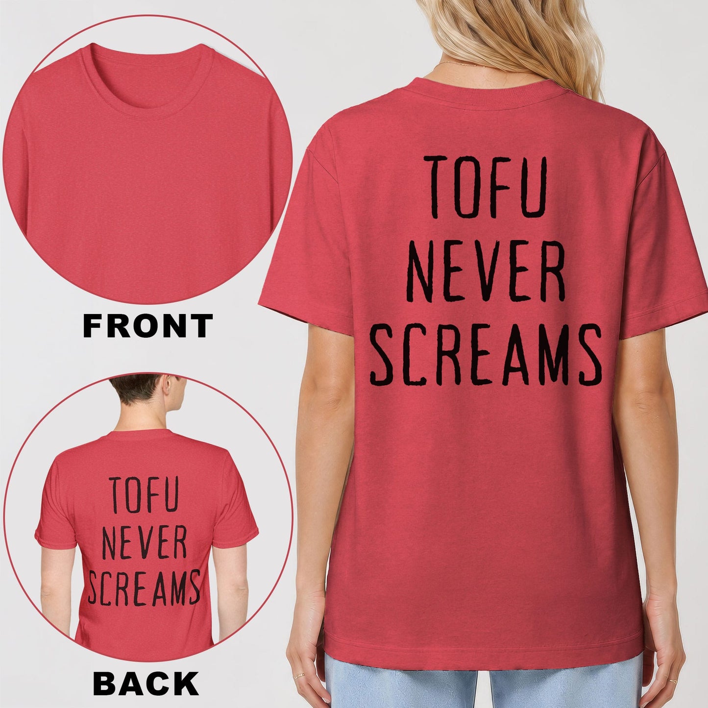 Tofu Never Screams Back Print T-Shirt