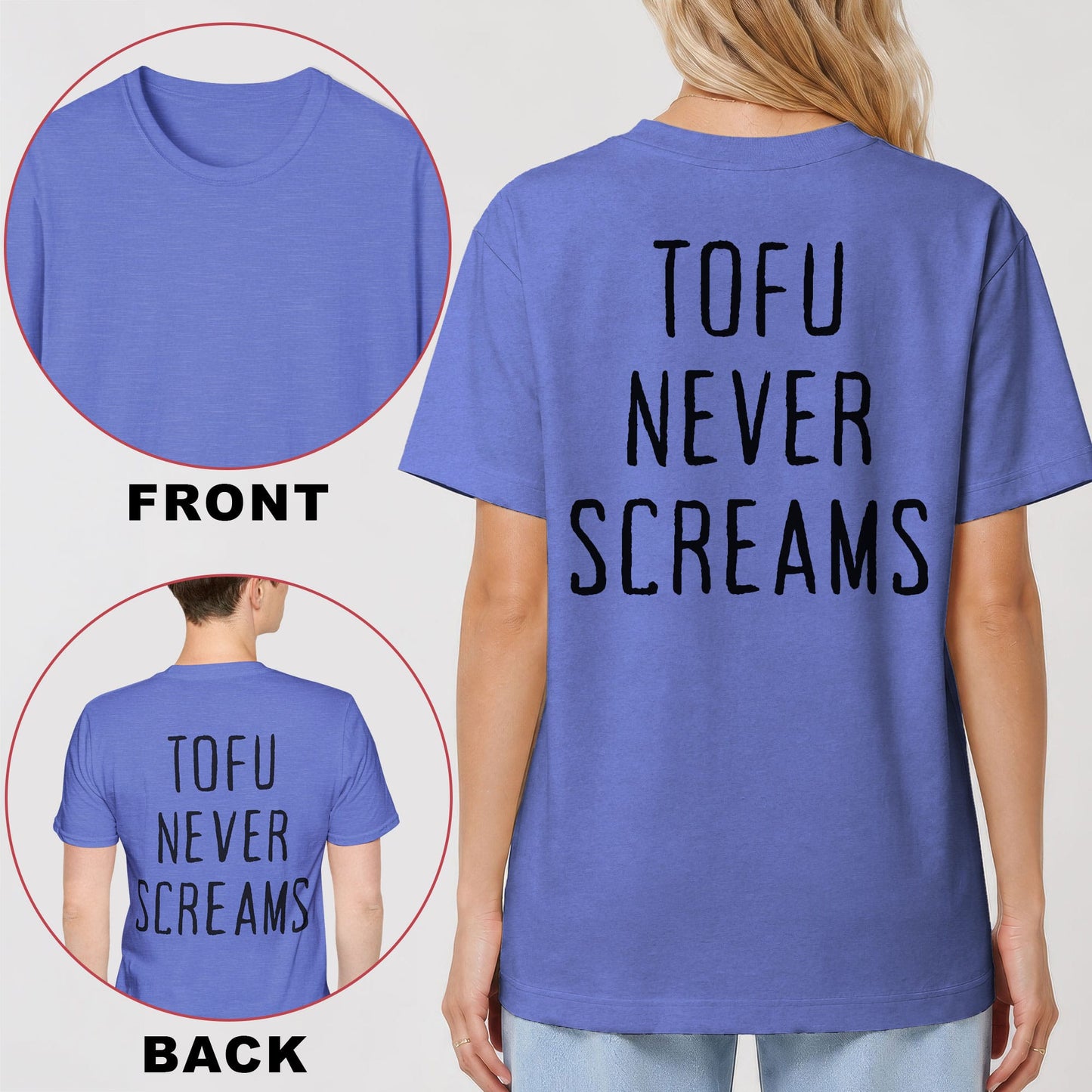 Tofu Never Screams Back Print T-Shirt
