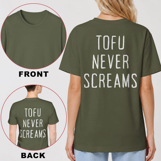 Tofu Never Screams Back Print T-Shirt