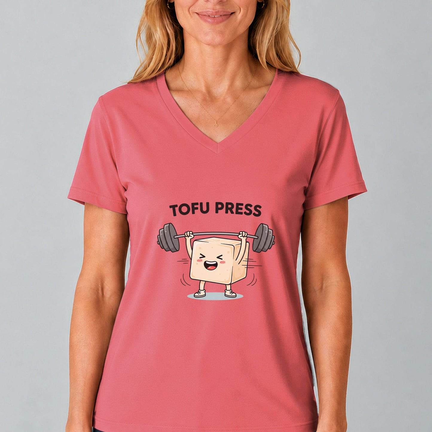 Tofu Press V-Neck T-Shirt