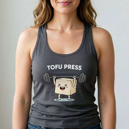 Tofu Press Tank Top Funny Vegan Gym Shirt