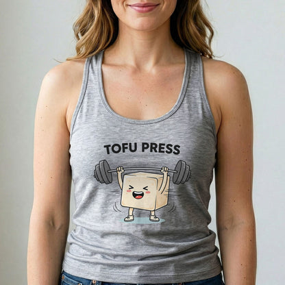 Tofu Press Tank Top Funny Vegan Gym Shirt