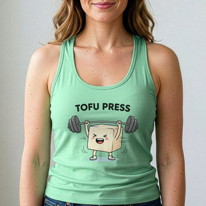 Tofu Press Tank Top Funny Vegan Gym Shirt