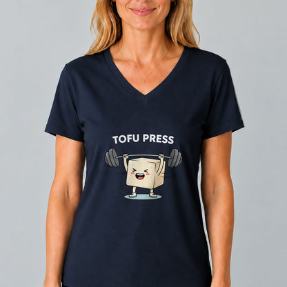 Tofu Press V-Neck T-Shirt