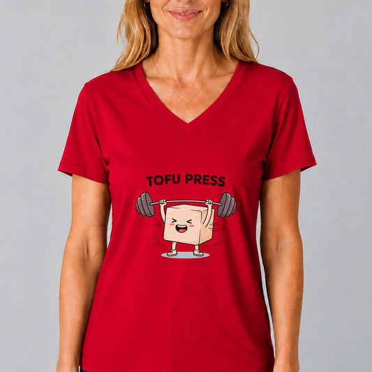Tofu Press V-Neck T-Shirt
