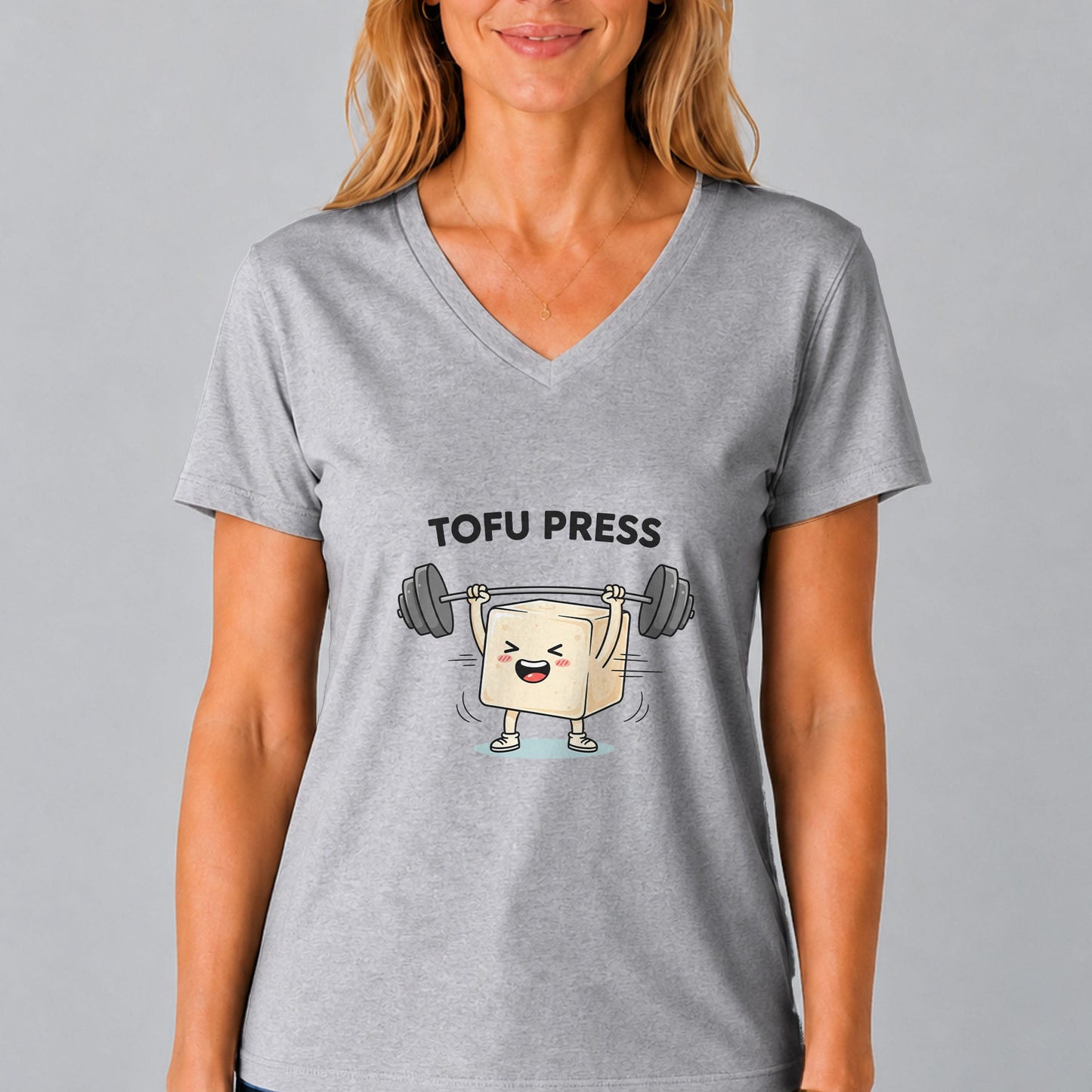 Tofu Press V-Neck T-Shirt
