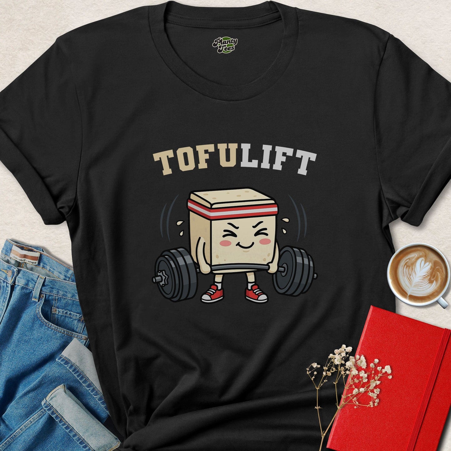 Tofu Lift Vegan Gym Shirt Plant Based Fitness Funny Vegan Tee