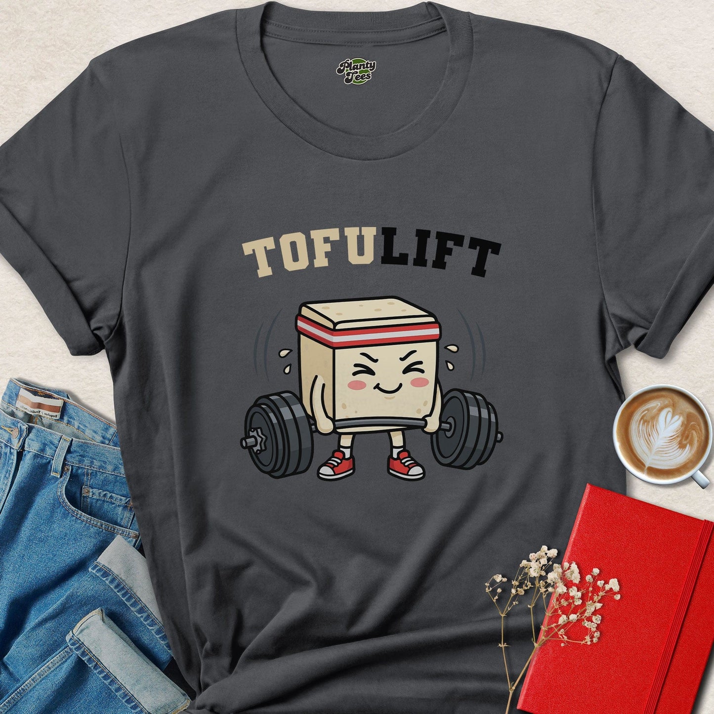 Tofu Lift Vegan Gym Shirt Plant Based Fitness Funny Vegan Tee