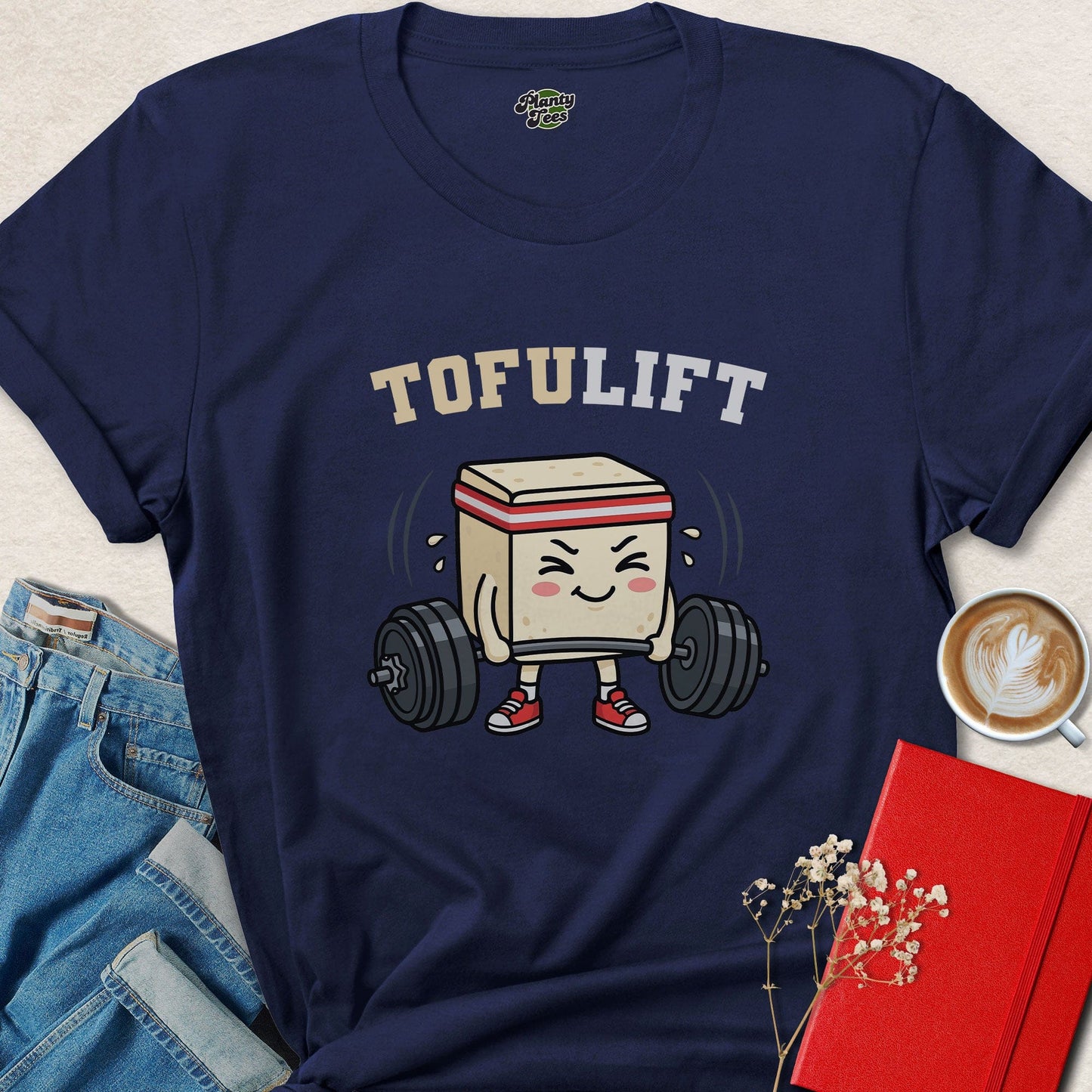 Tofu Lift Vegan Gym Shirt Plant Based Fitness Funny Vegan Tee