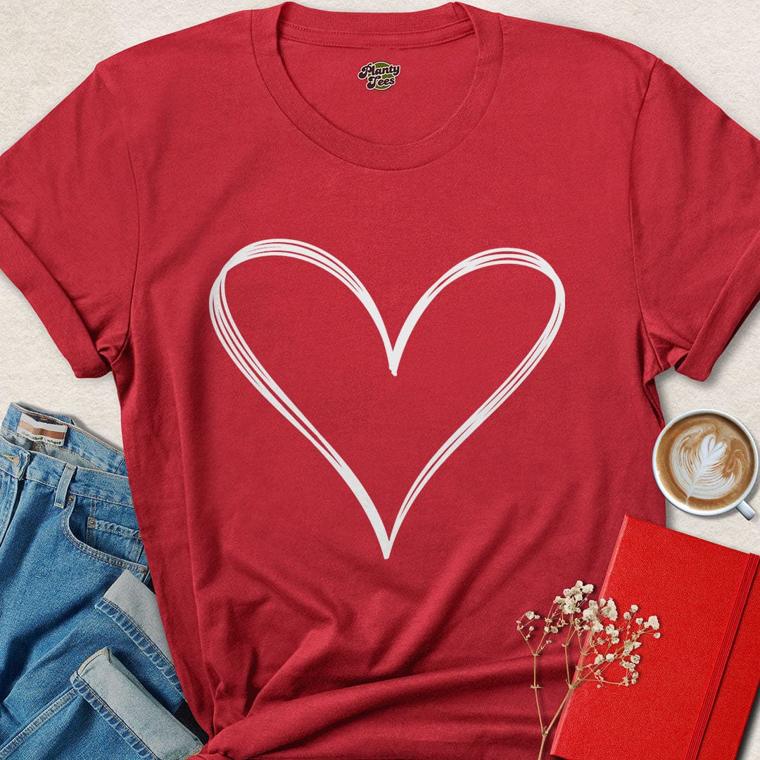 Minimalist Valentine’s Day Vegan Shirt – Eco-Friendly Love Gift Tee | Shop Now