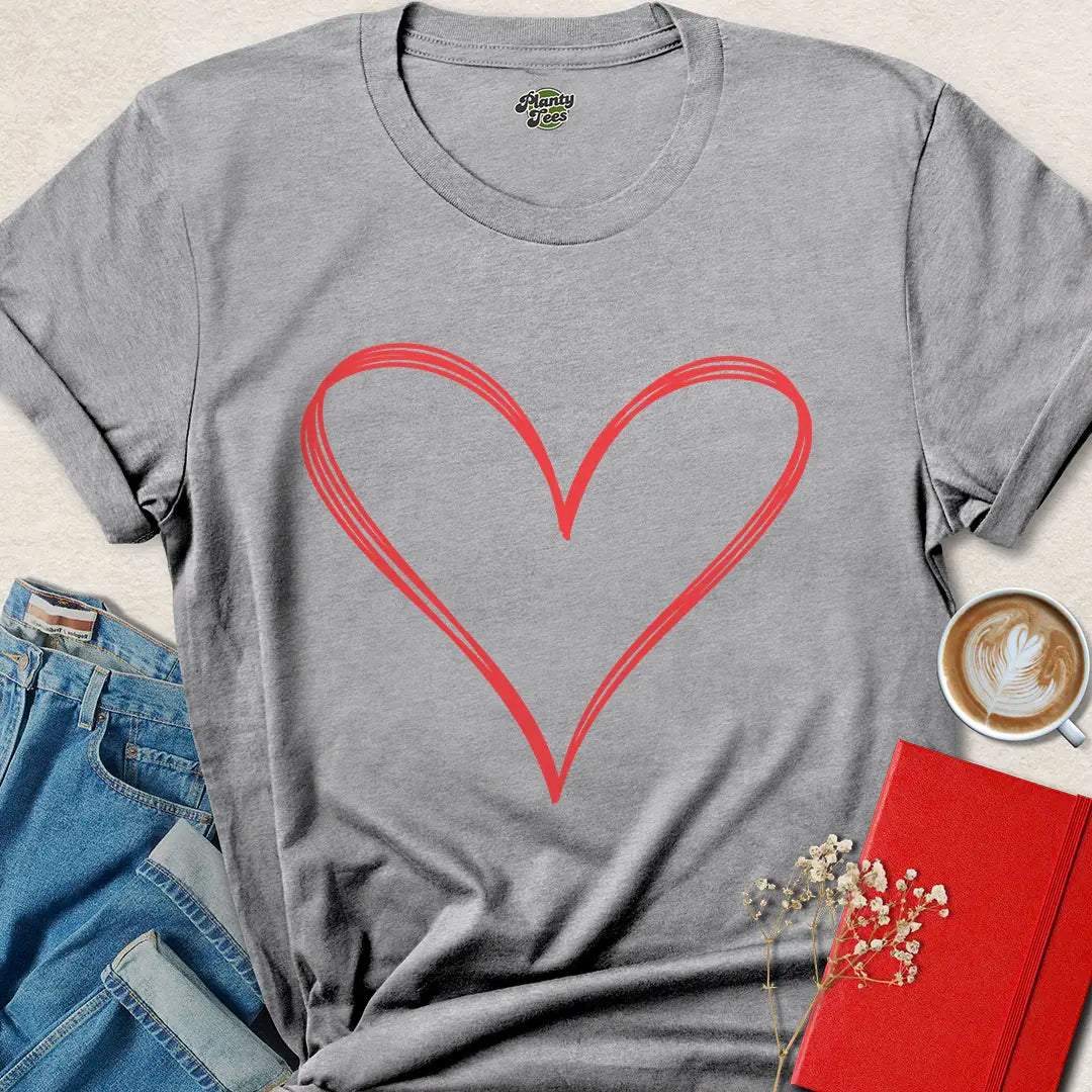 Minimalist Valentine’s Day Vegan Shirt – Eco-Friendly Love Gift Tee | Shop Now