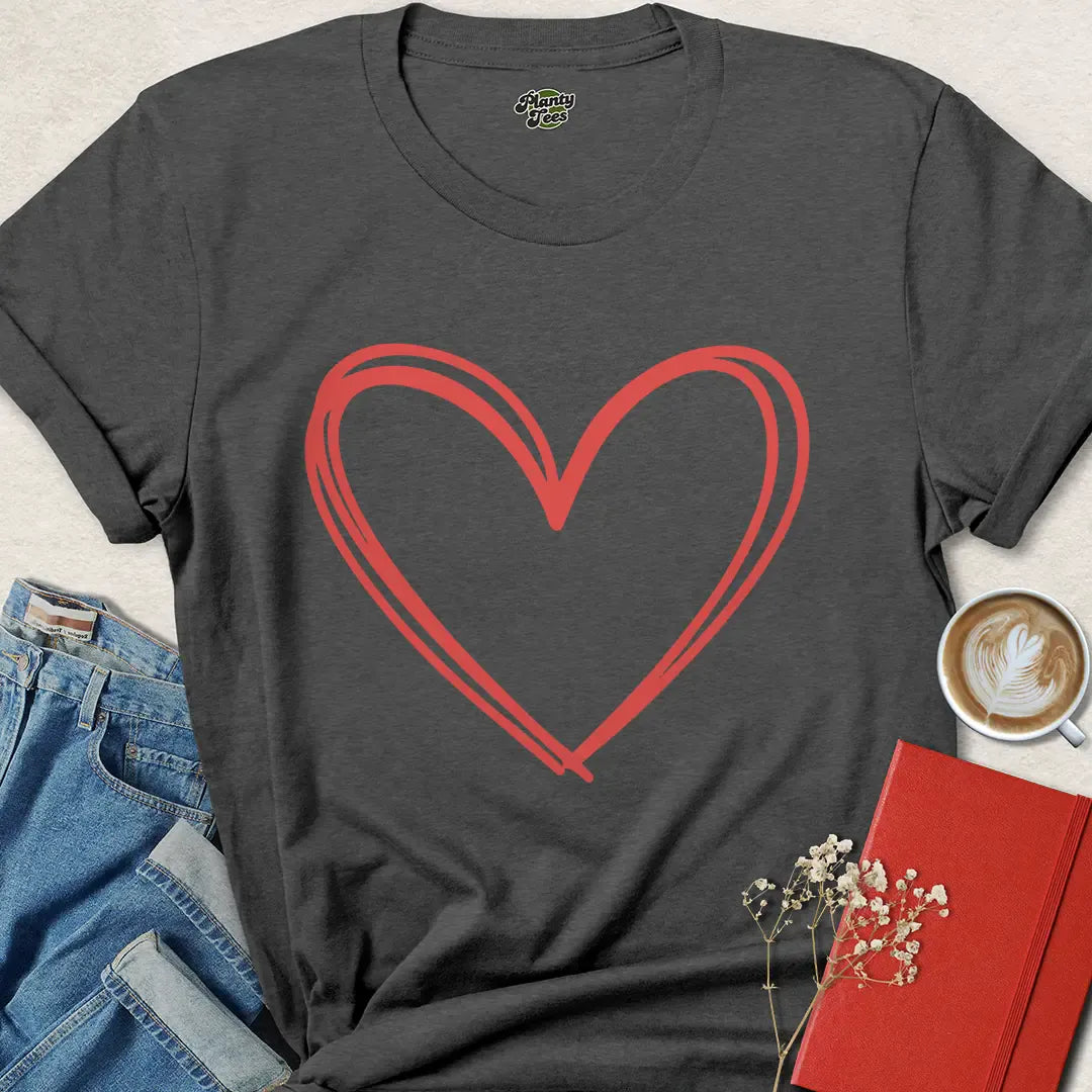 Valentine’s Day Vegan Heart Shirt – Eco-Friendly, Cruelty-Free Gift Idea | Shop Now