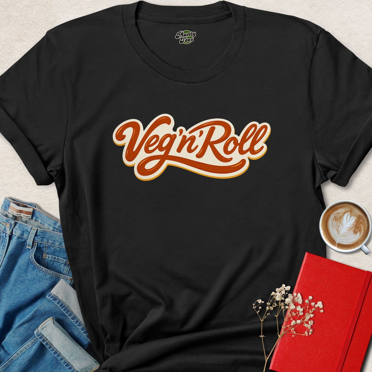 Vegan Roll Vegan Shirt – Plant Based Lifestyle Graphic Tee