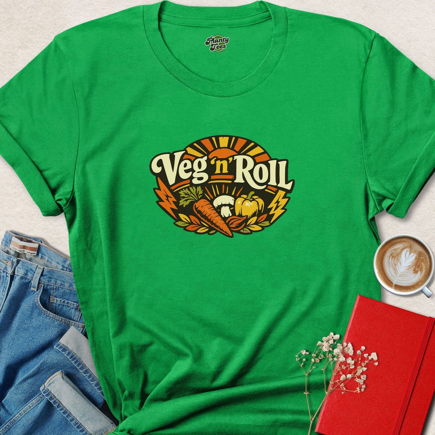 Veg n Roll Vegan Shirt – Plant Based Vegan Lifestyle Tee