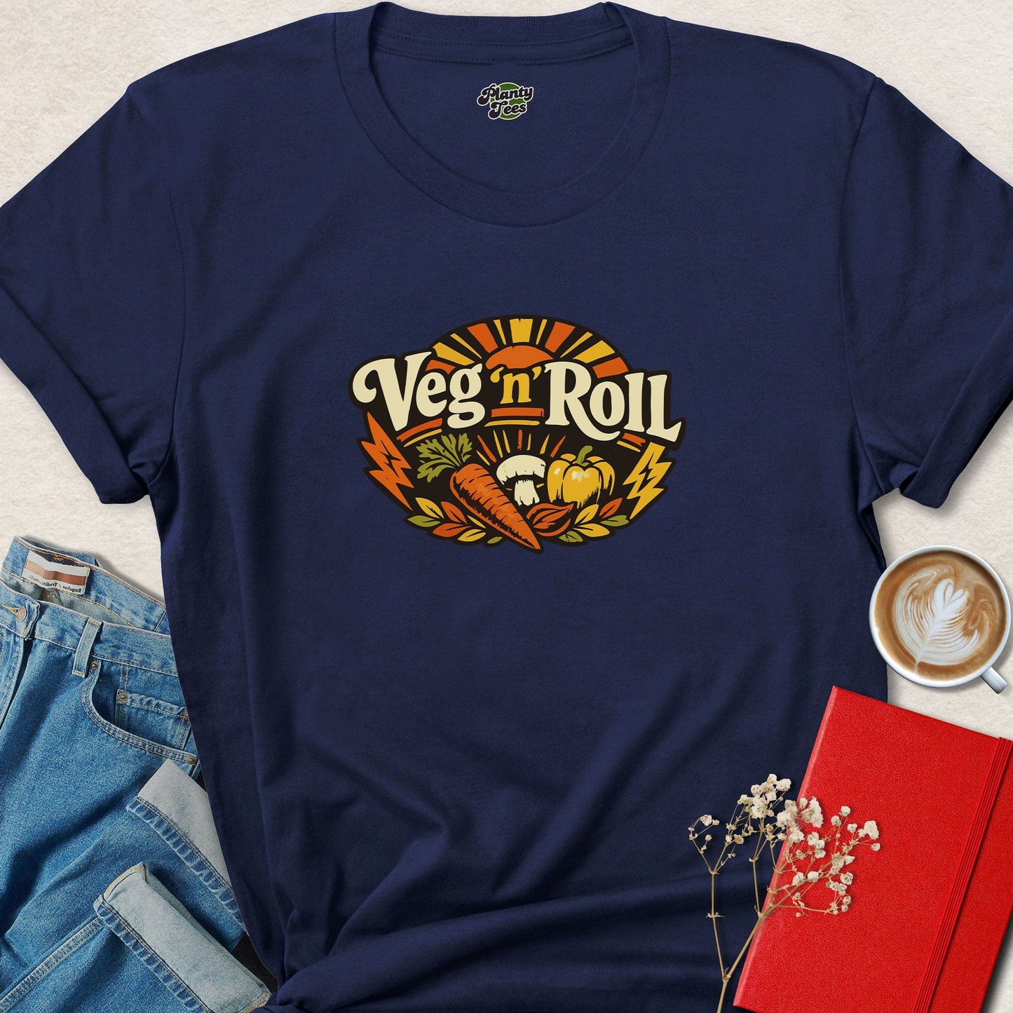 Veg n Roll Vegan Shirt – Plant Based Vegan Lifestyle Tee