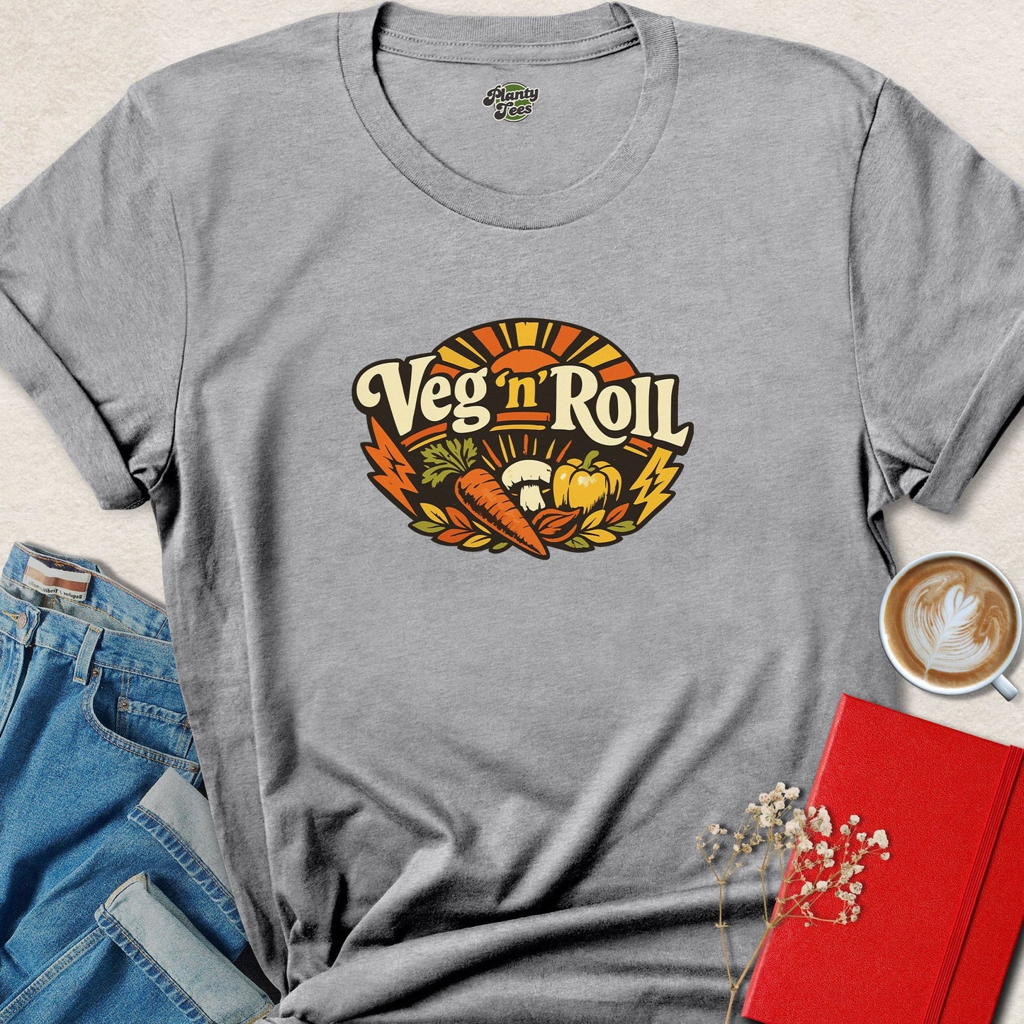 Veg n Roll Vegan Shirt – Plant Based Vegan Lifestyle Tee