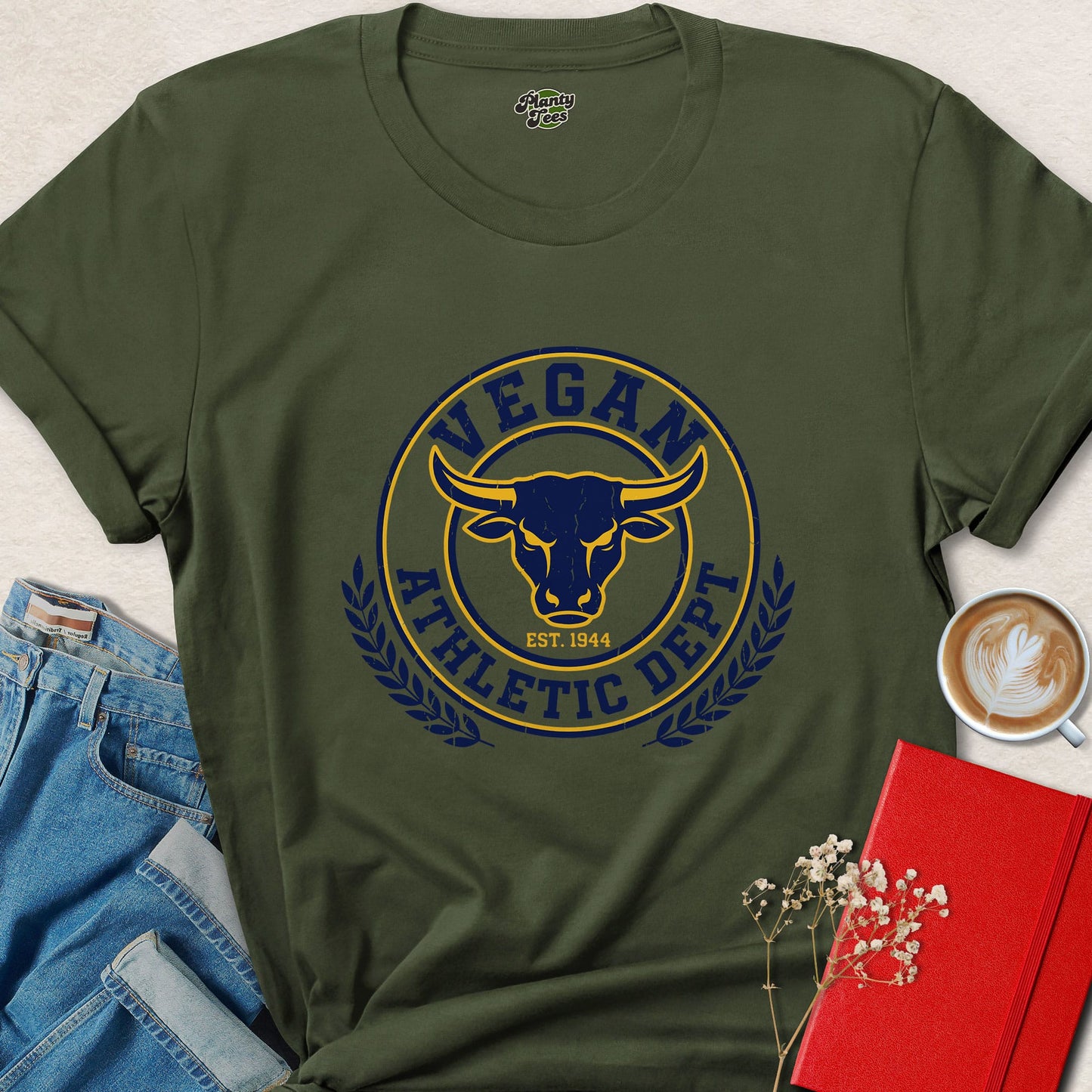 Vegan Athletic Dept Shirt Plant Based Fitness Animal Rights Tee