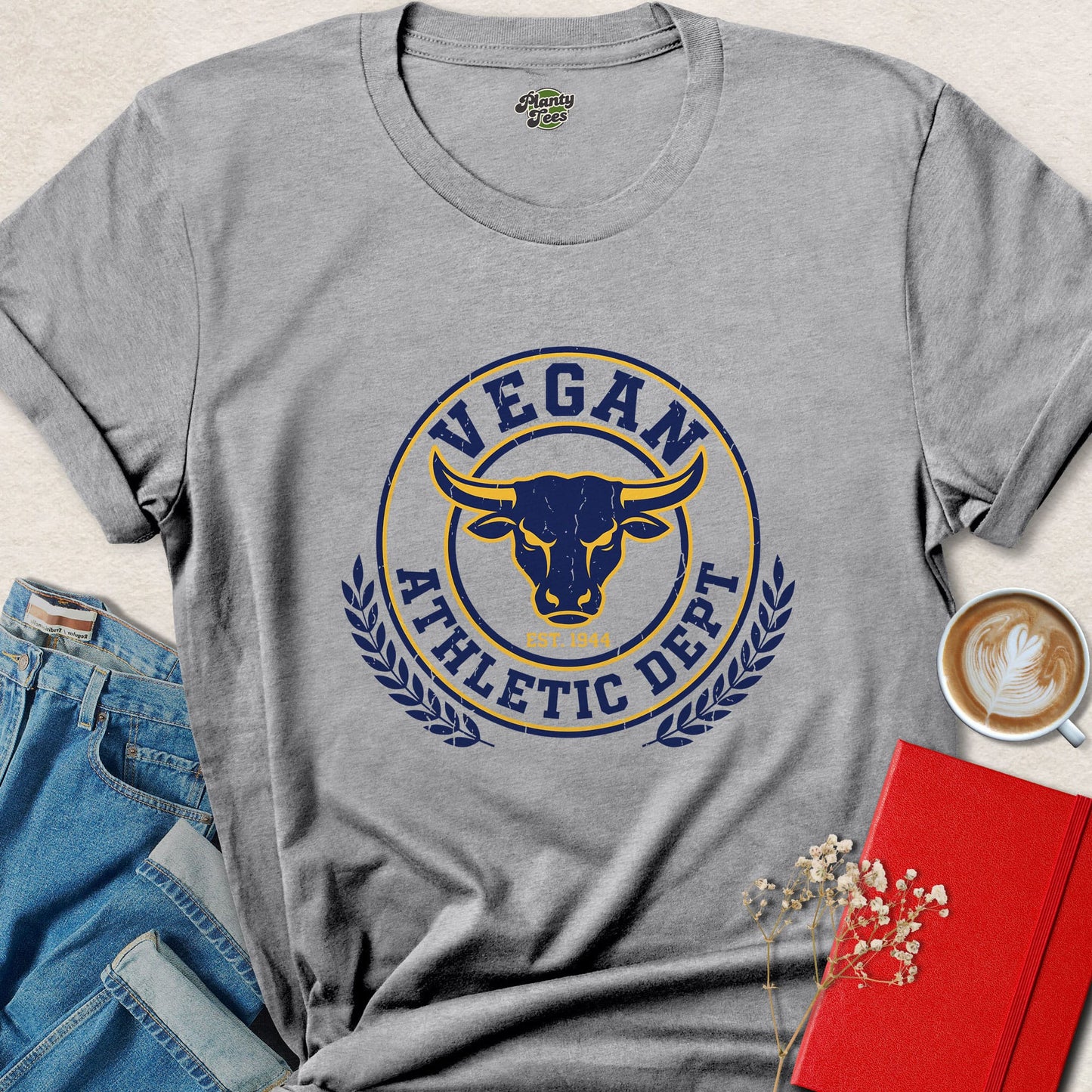 Vegan Athletic Dept Shirt Plant Based Fitness Animal Rights Tee