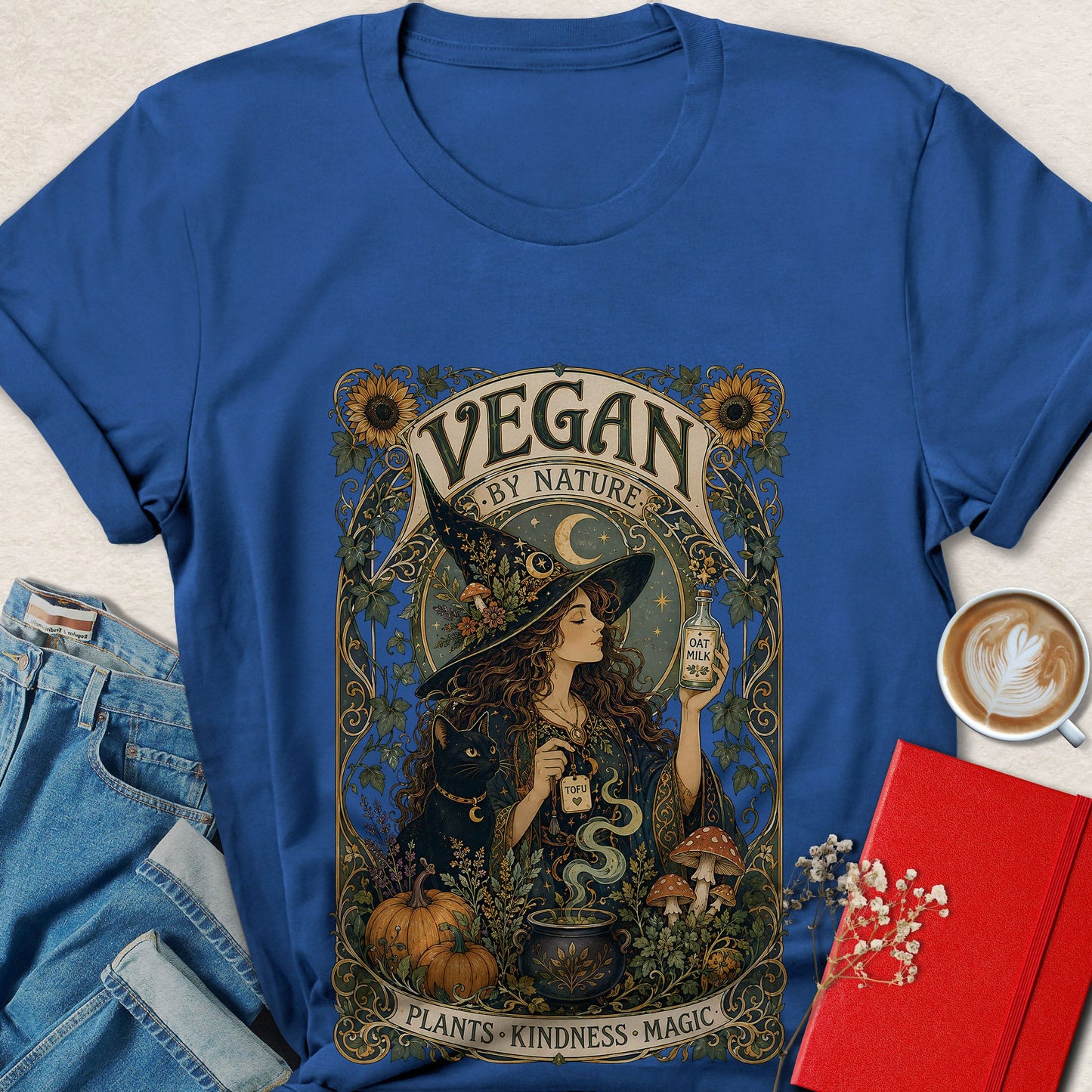 Vegan By Nature Witch Vegan Tarot T-Shirt