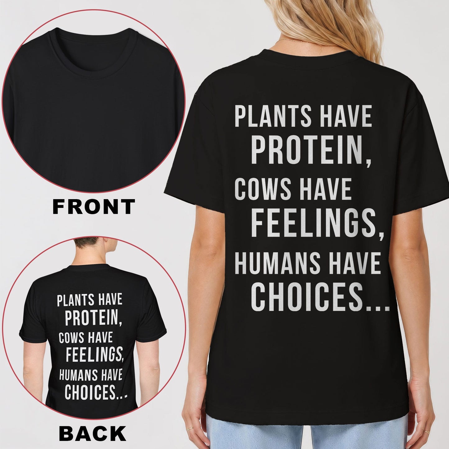 Vegan Choice Back Print T‑Shirt