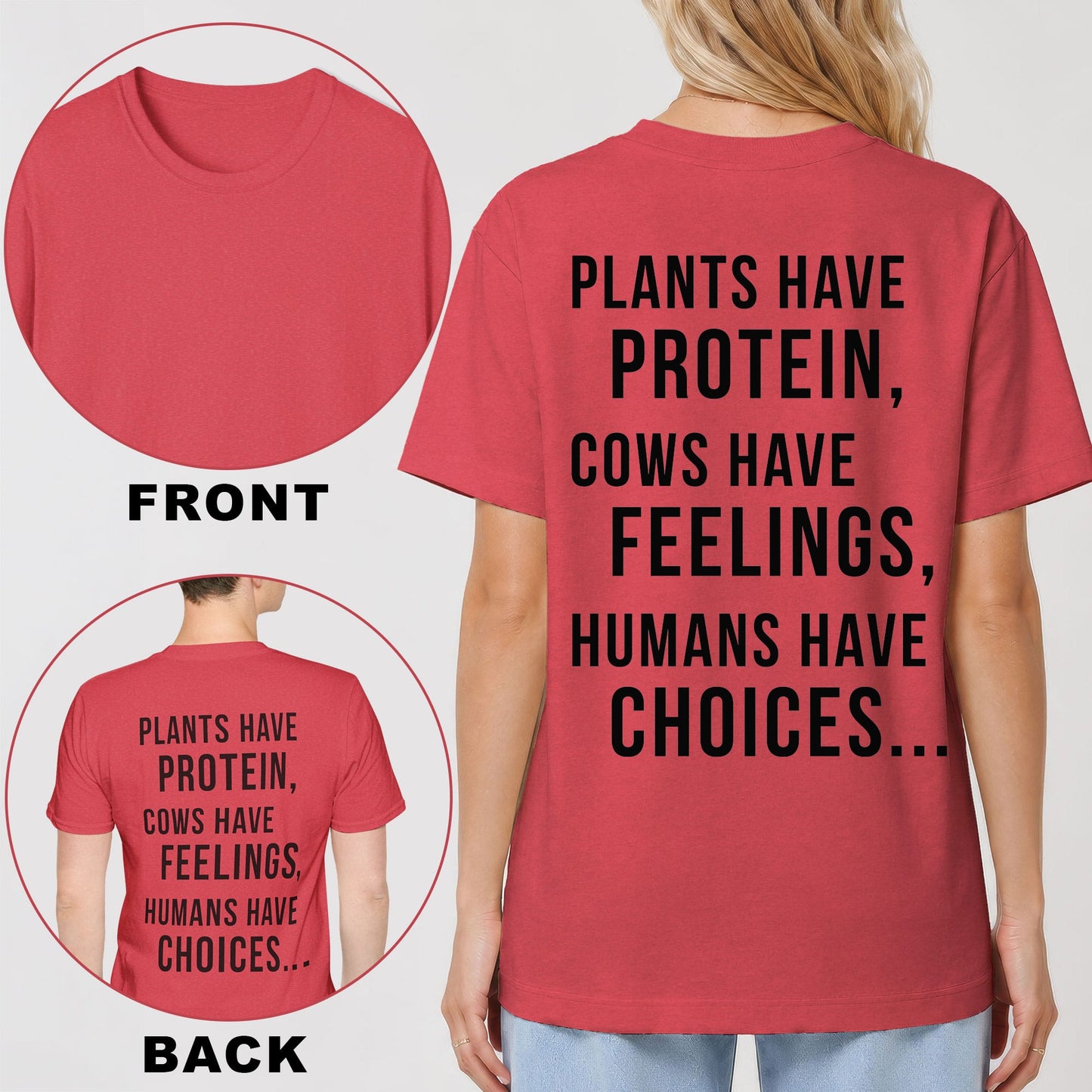Vegan Choice Back Print T‑Shirt