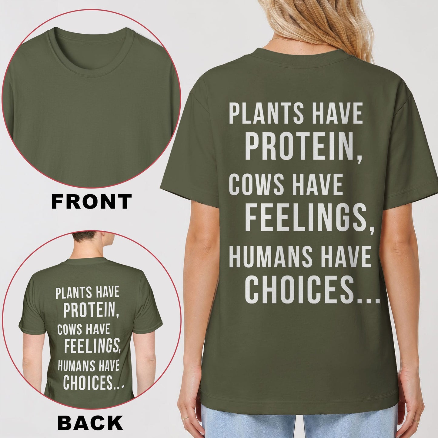 Vegan Choice Back Print T‑Shirt