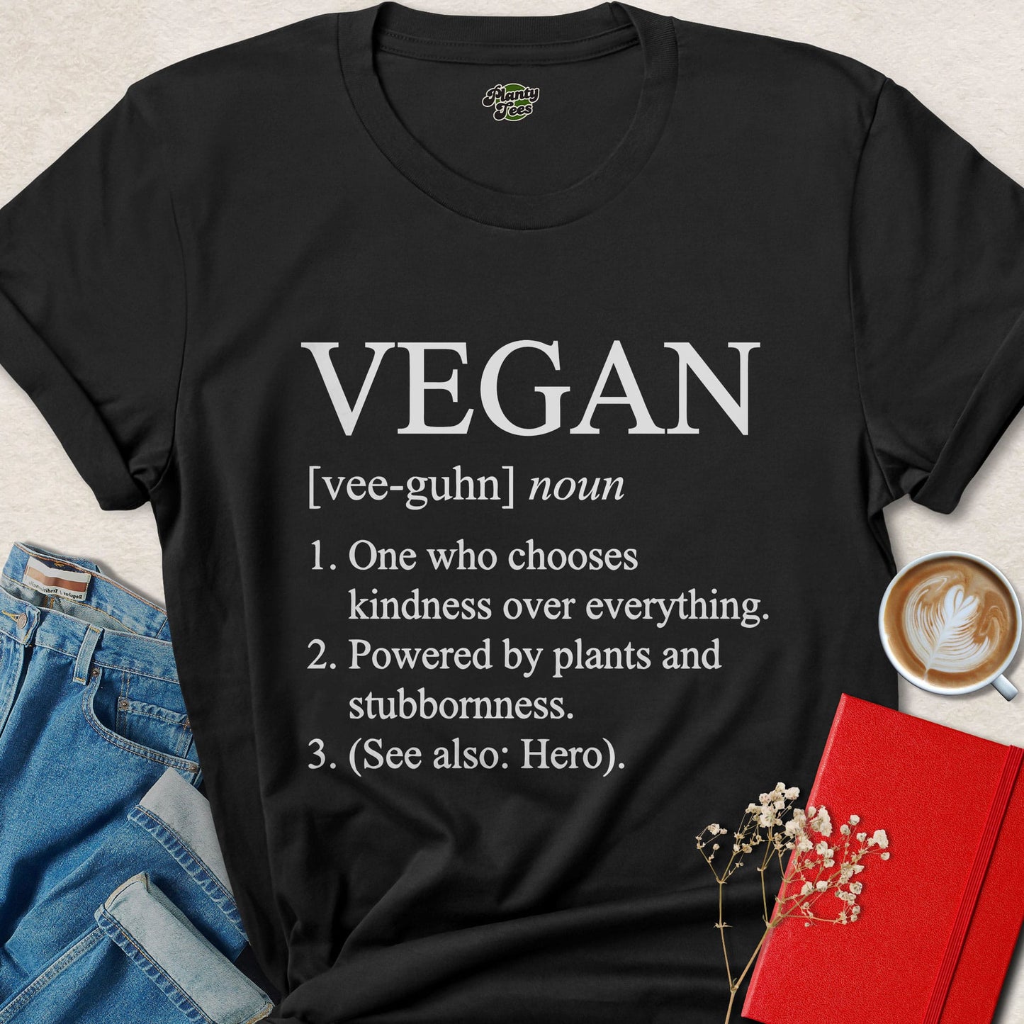 Vegan Definition Shirt Plant Based Kindness Graphic Tee
