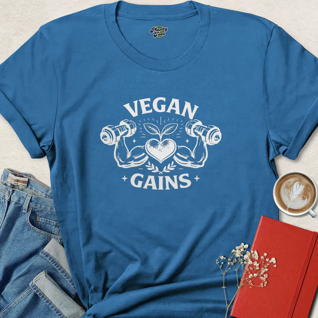 Vegan Gains Plant Based Gym T Shirt