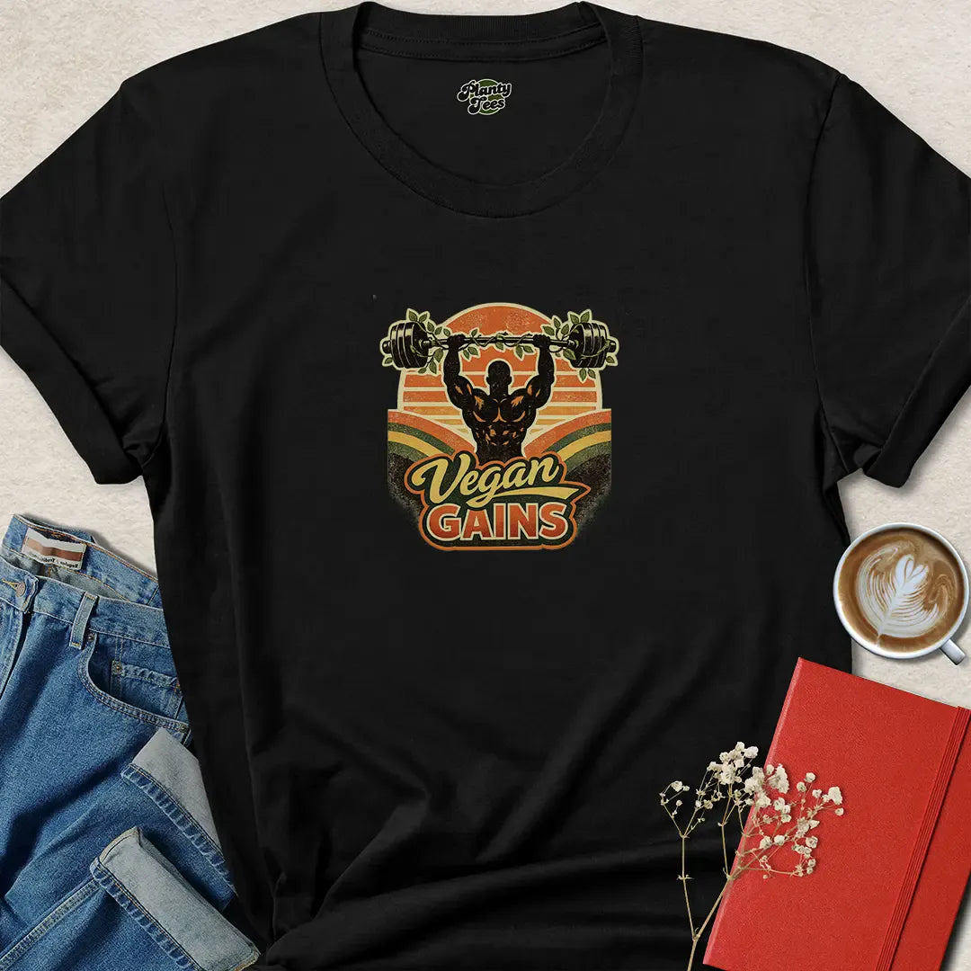 Vegan Gains Gym Shirt – Plant-Based Power for Animal Lovers