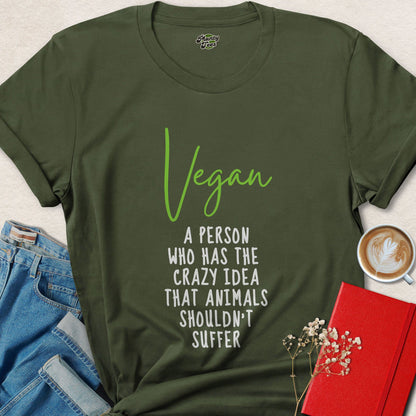 Vegan Definition Animal Rights Shirt Animals Shouldn't Suffer
