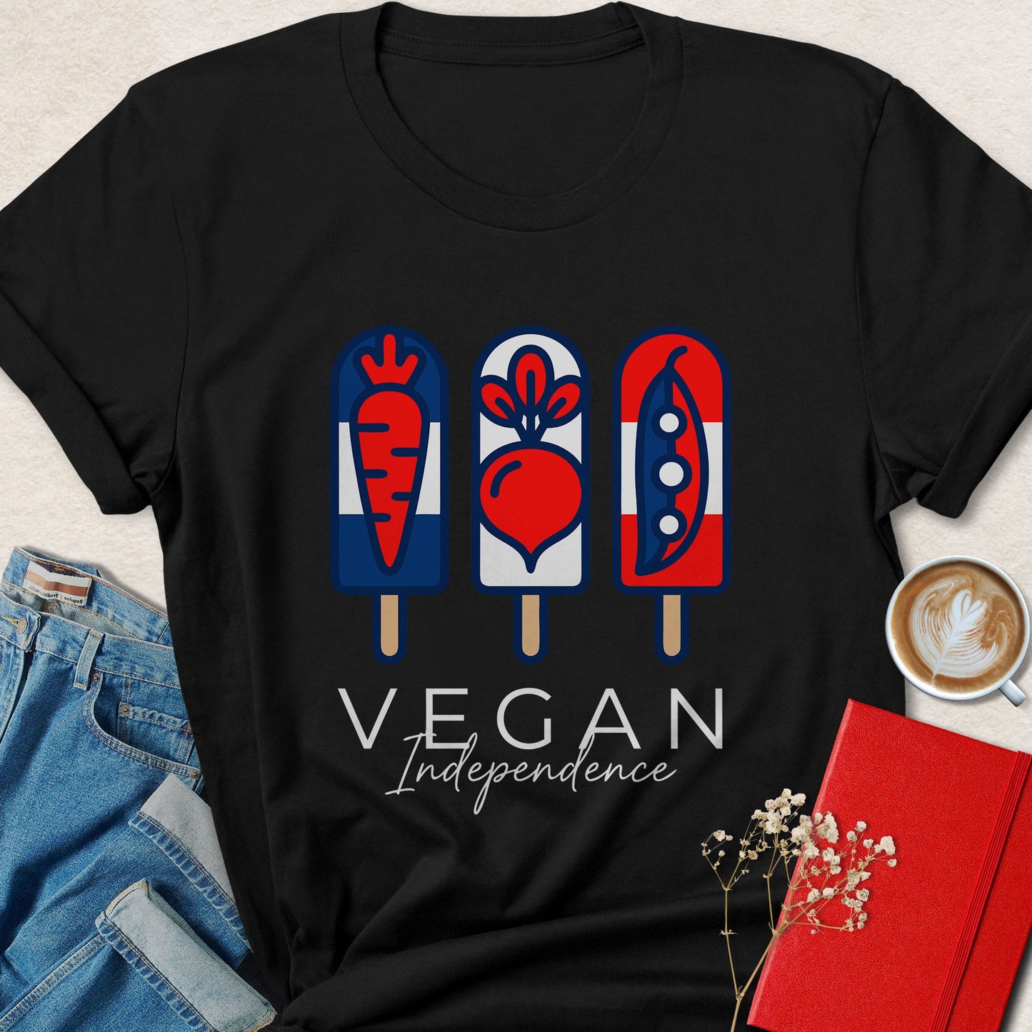 Vegan Independence Shirt Plant Based Food Graphic Freedom Tee