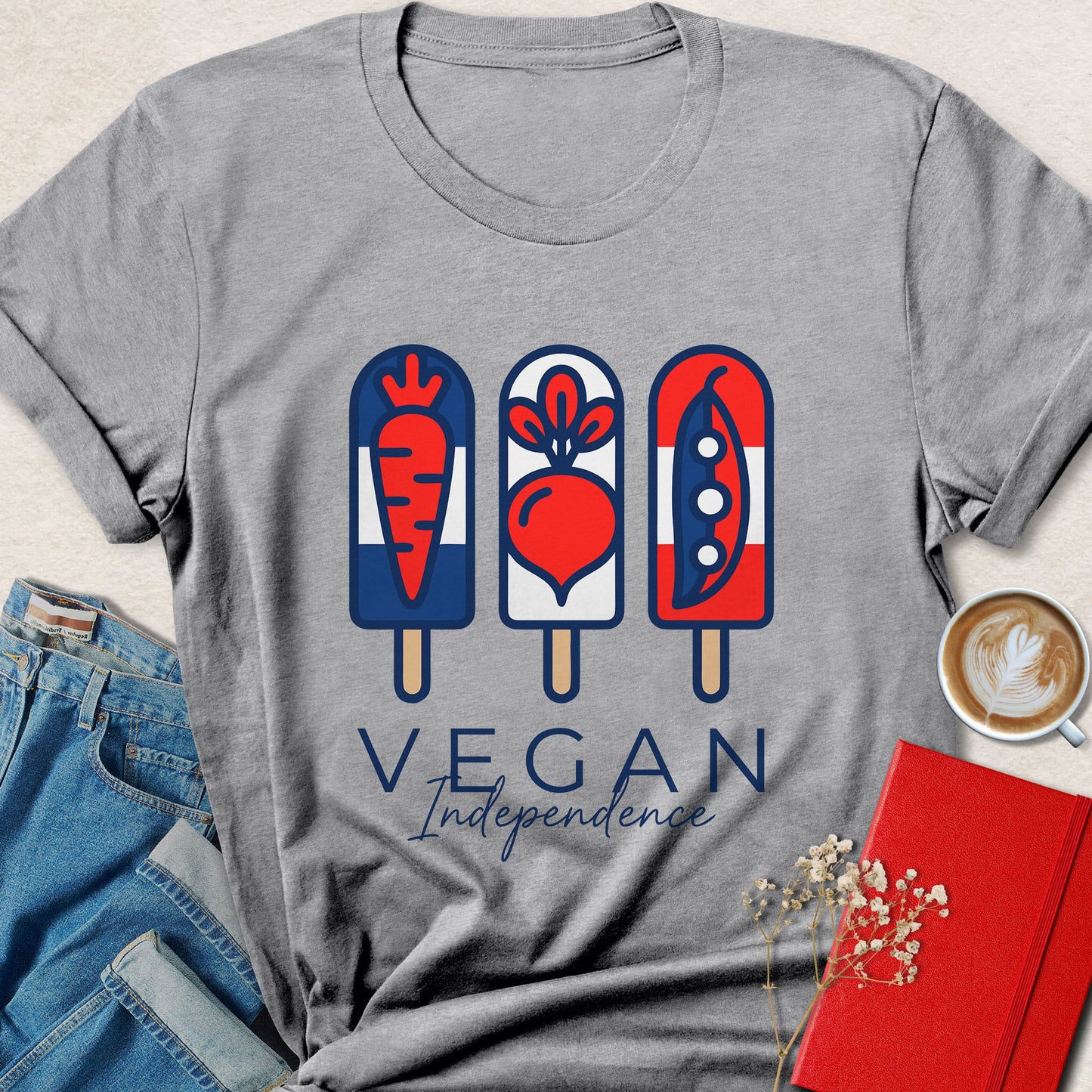 Vegan Independence Shirt Plant Based Food Graphic Freedom Tee