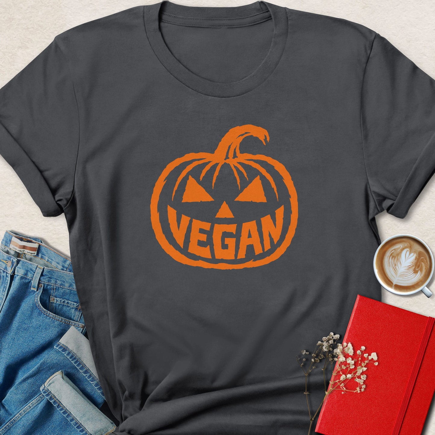 Vegan Jack O Lantern Halloween T-Shirt