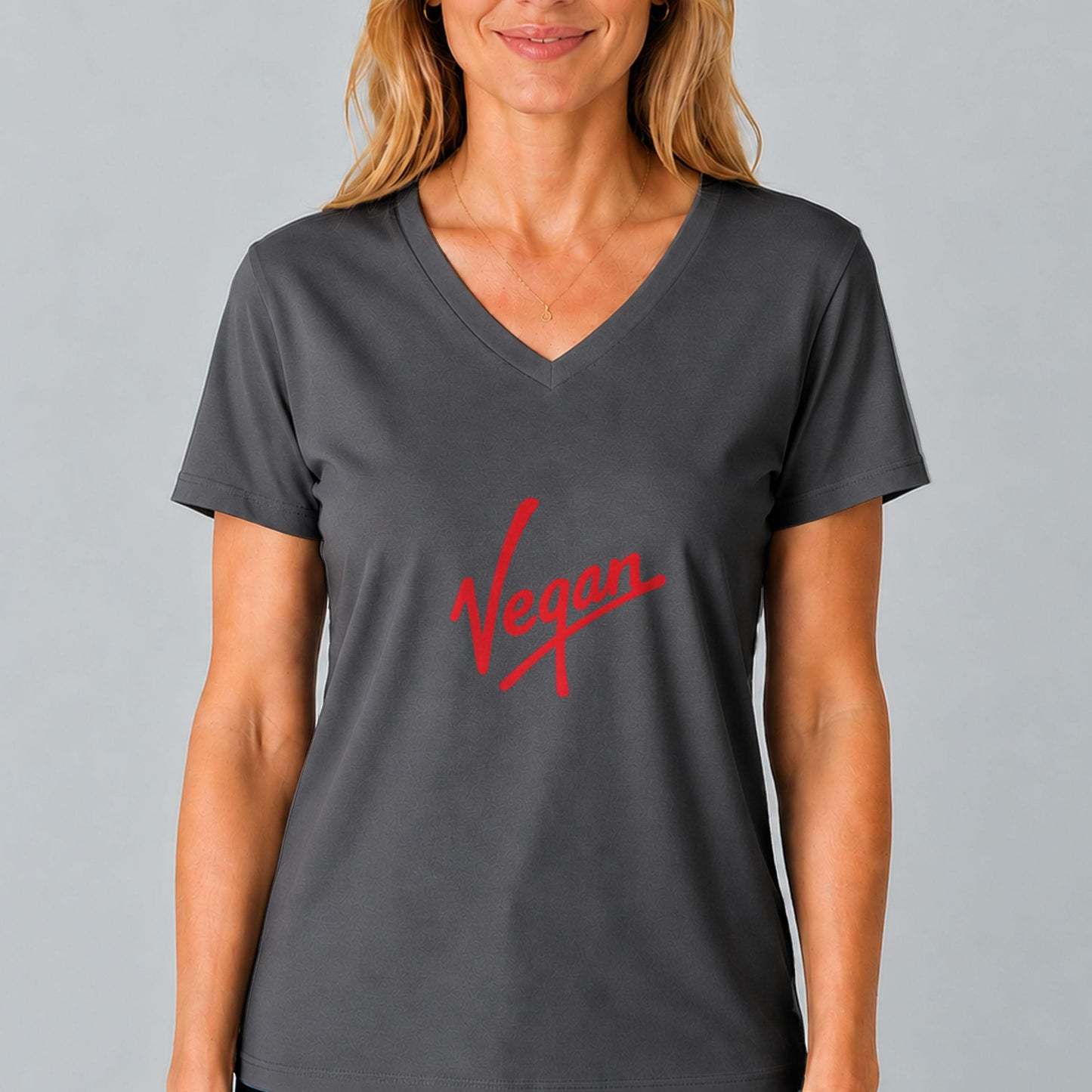 Vegan Logo V-Neck T-Shirt