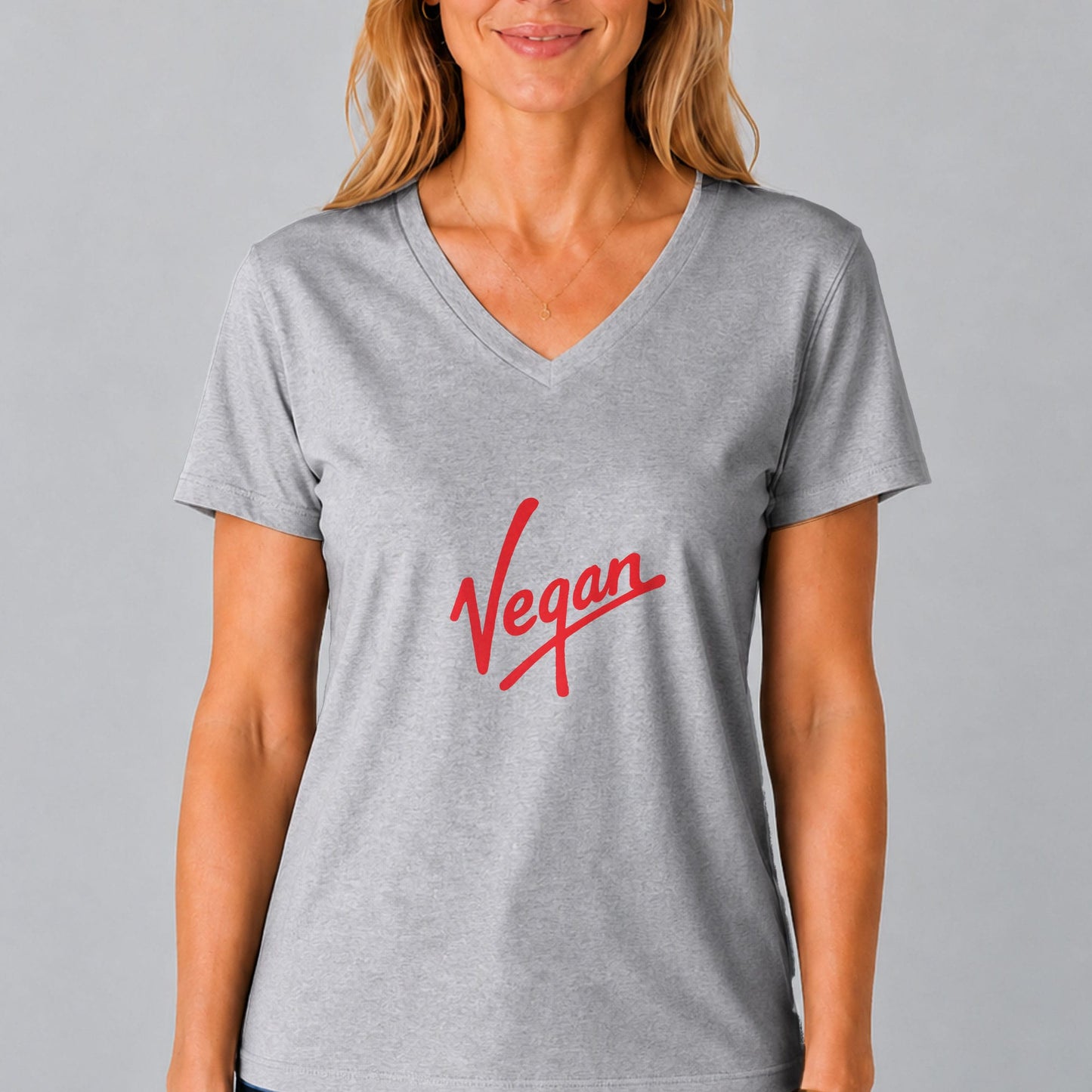 Vegan Logo V-Neck T-Shirt