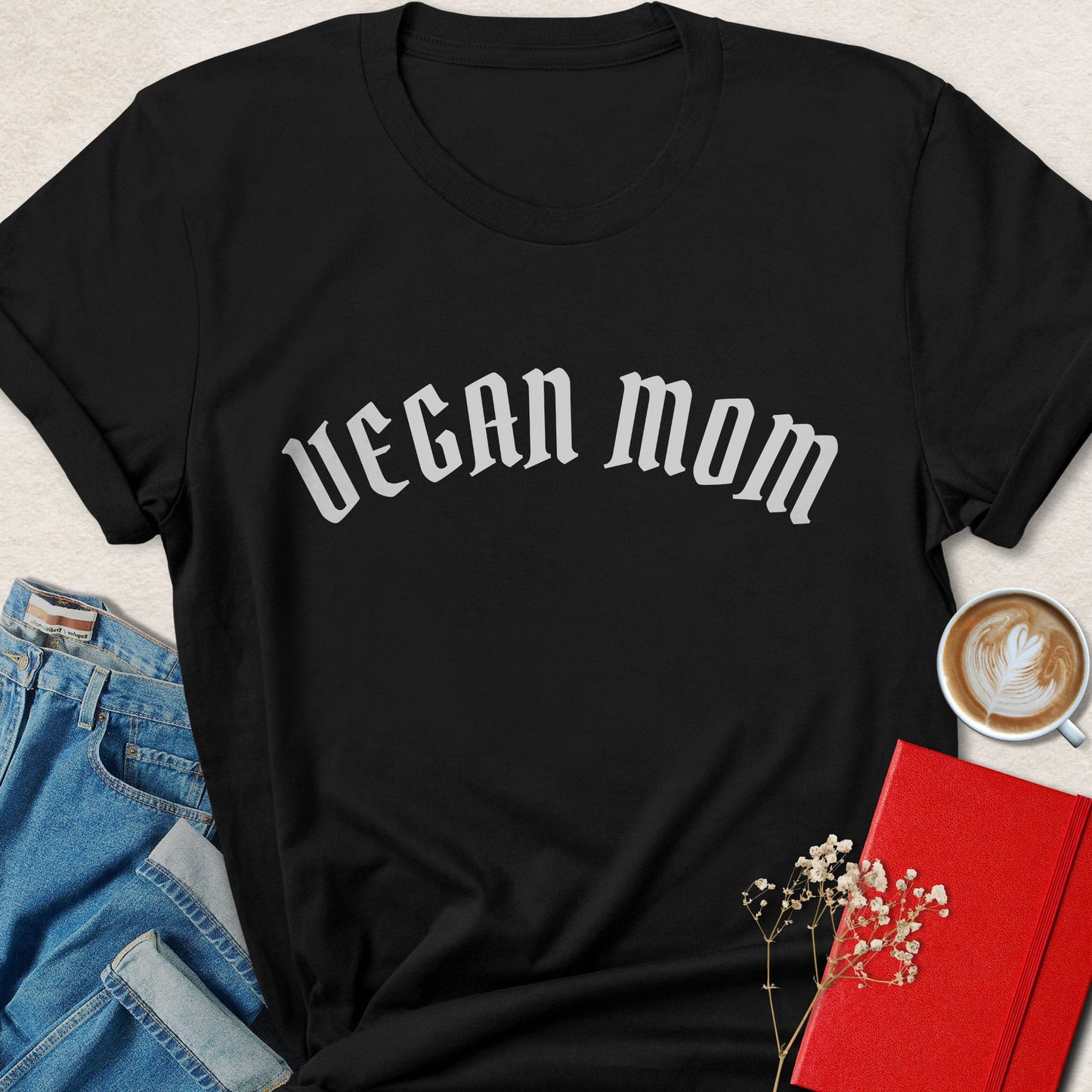 Vegan Mom Shirt Plant Based Mother Animal Rights Simple Tee