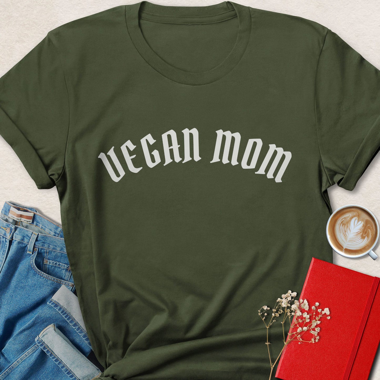Vegan Mom Shirt Plant Based Mother Animal Rights Simple Tee