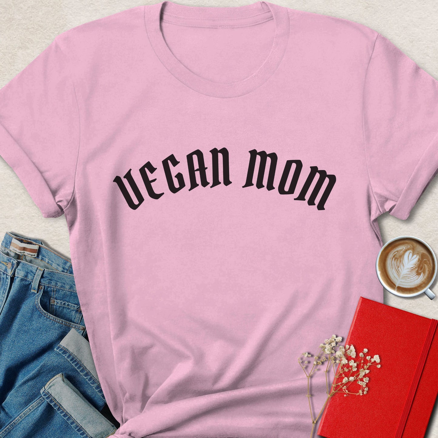 Vegan Mom Shirt Plant Based Mother Animal Rights Simple Tee