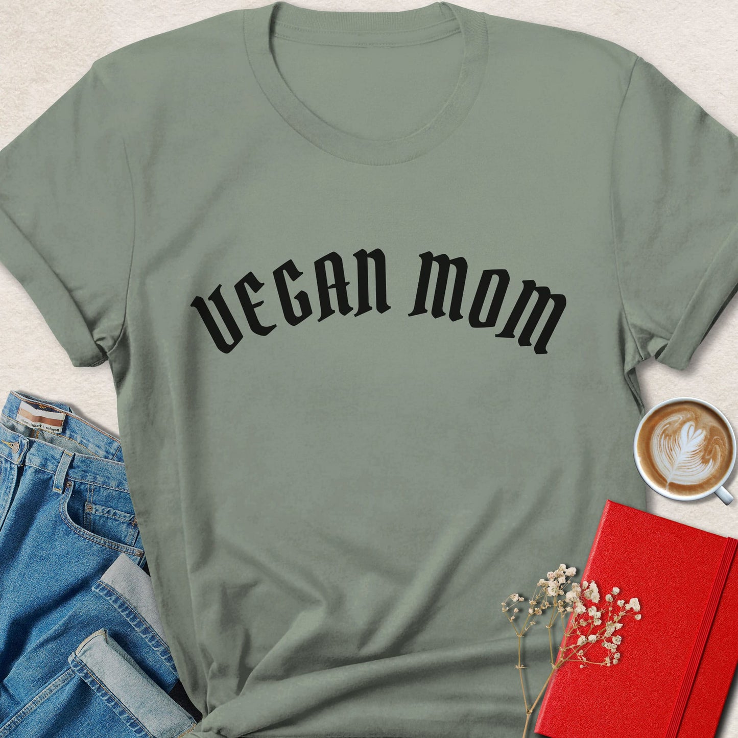Vegan Mom Shirt Plant Based Mother Animal Rights Simple Tee