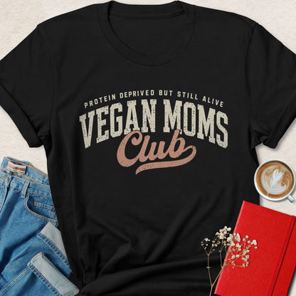 Vegan Moms Club Shirt Funny Plant Based Mom Animal Rights Tee