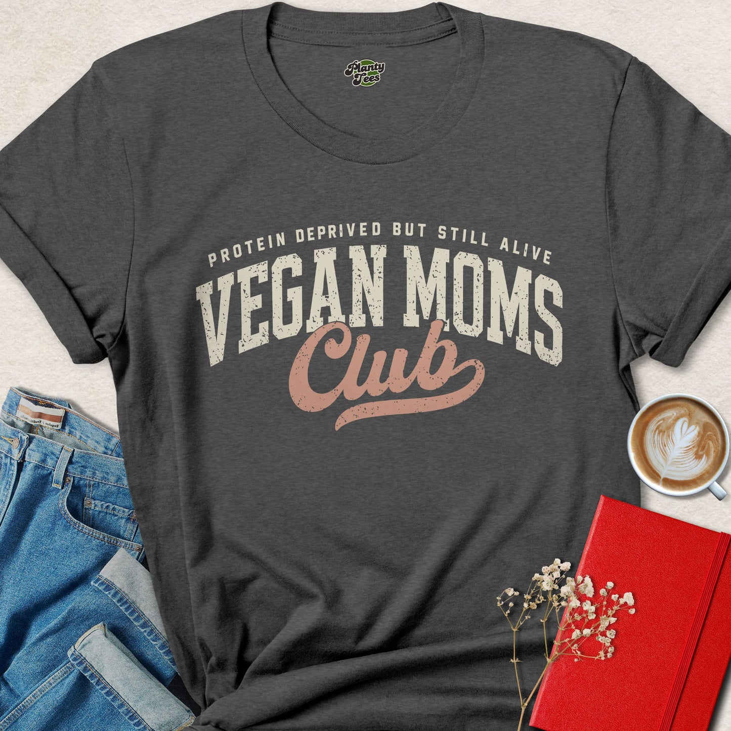 Vegan Moms Club Shirt Funny Plant Based Mom Animal Rights Tee