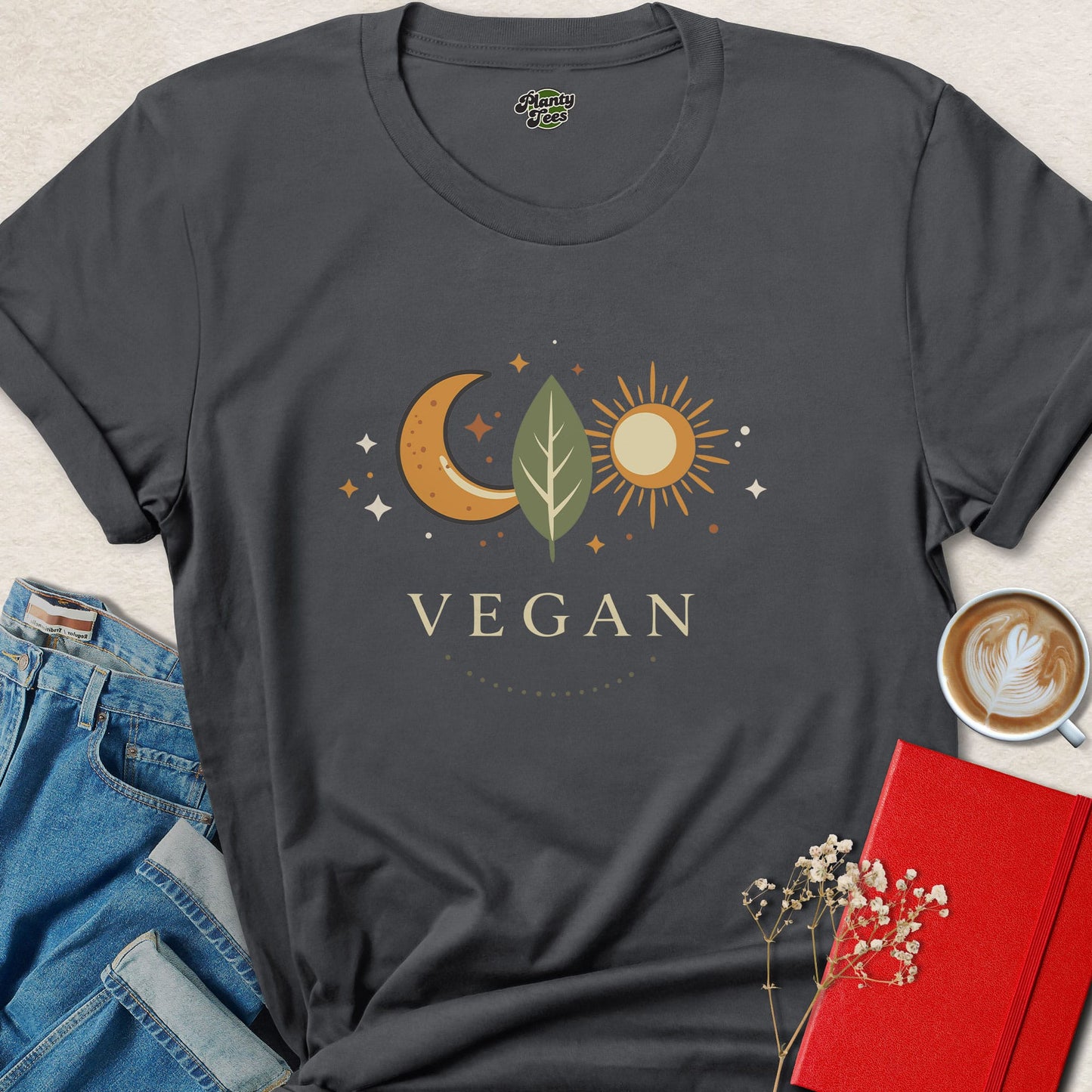 Vegan Sun Moon Nature T-shirt