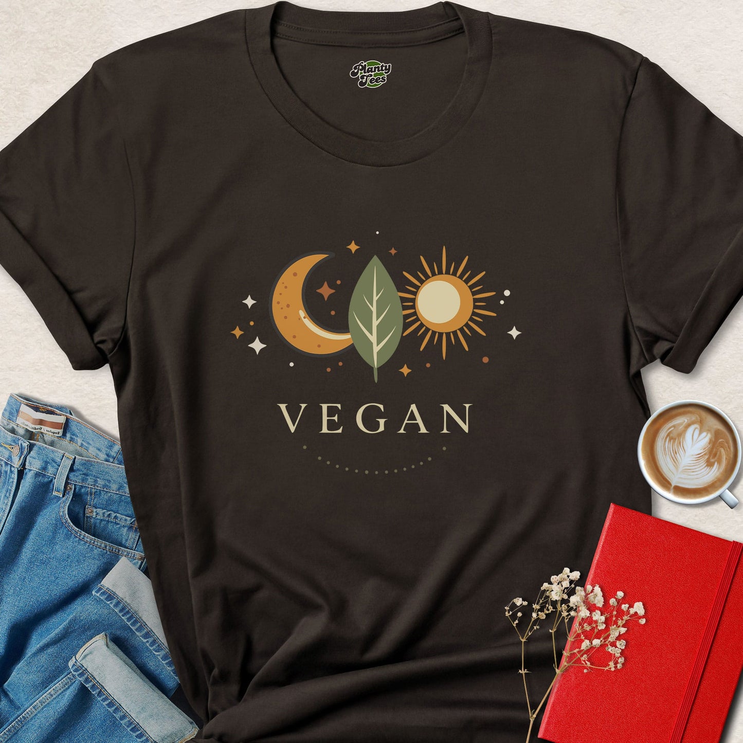 Vegan Sun Moon Nature T-shirt