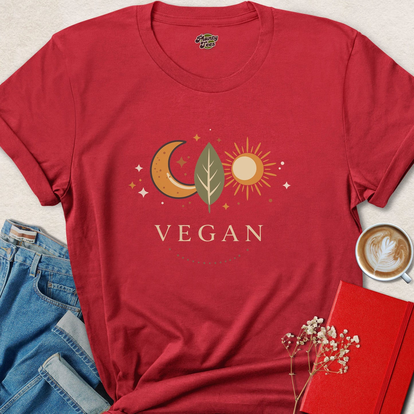 Vegan Sun Moon Nature T-shirt