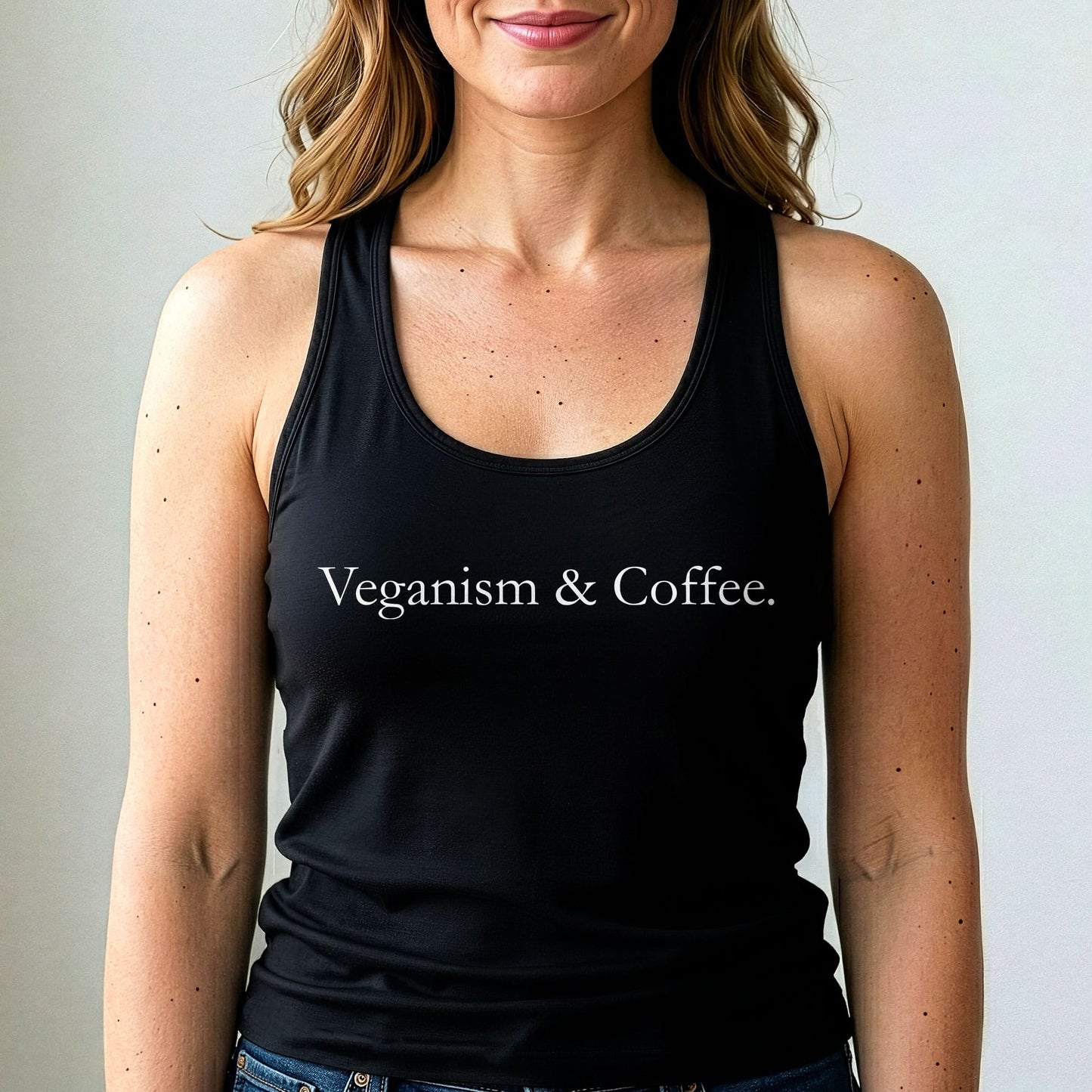 Vegan Tank Top Veganism And Coffee Plant Based Shirt