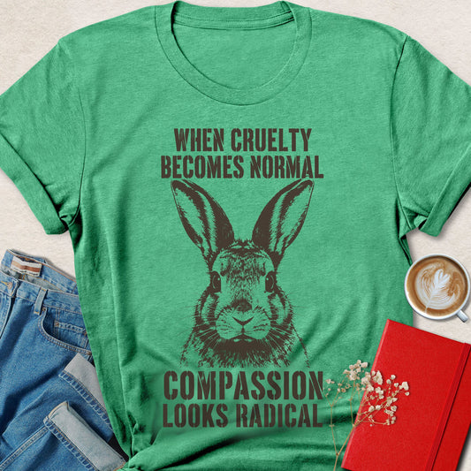 When Cruelty Becomes Normal Rabbit Sketch T-Shirt
