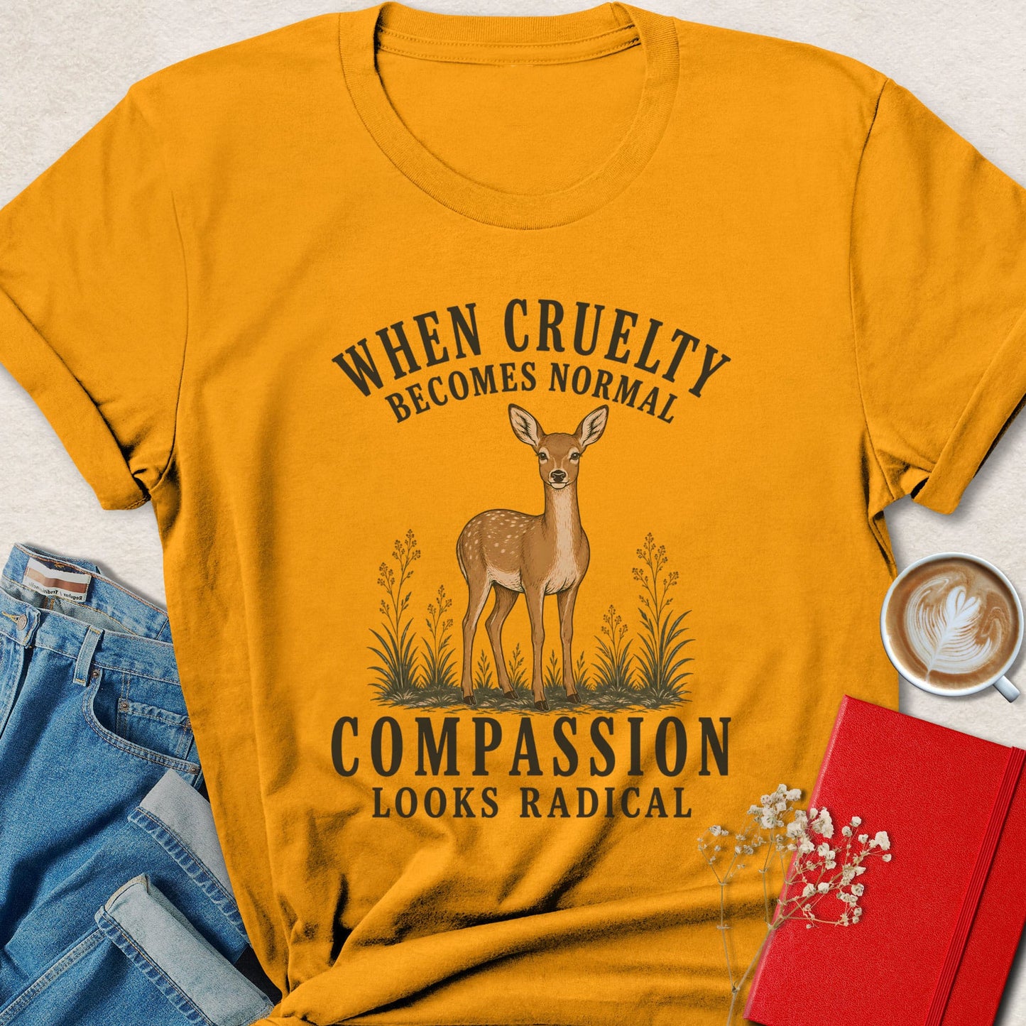 When Cruelty Becomes Normal Doe Illustration T-Shirt
